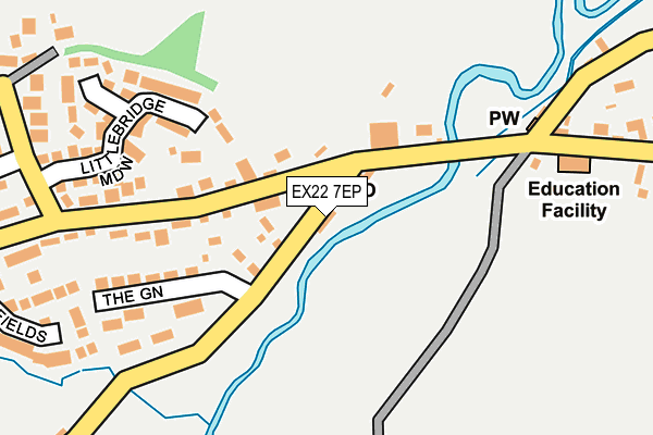 EX22 7EP map - OS OpenMap – Local (Ordnance Survey)