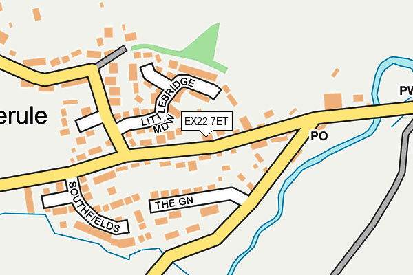 EX22 7ET map - OS OpenMap – Local (Ordnance Survey)