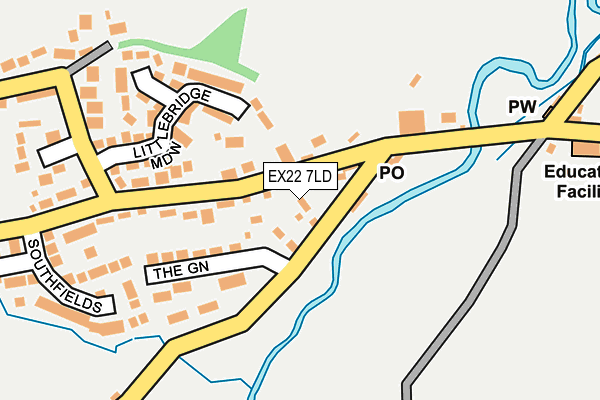 EX22 7LD map - OS OpenMap – Local (Ordnance Survey)