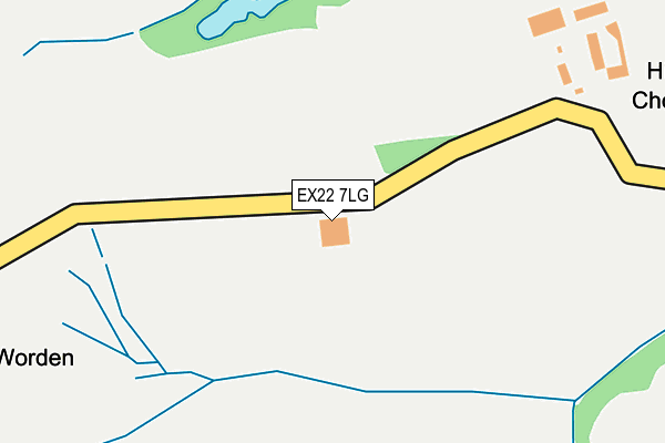 EX22 7LG map - OS OpenMap – Local (Ordnance Survey)
