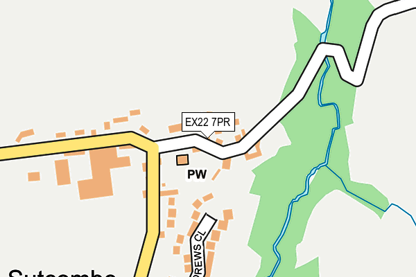 EX22 7PR map - OS OpenMap – Local (Ordnance Survey)