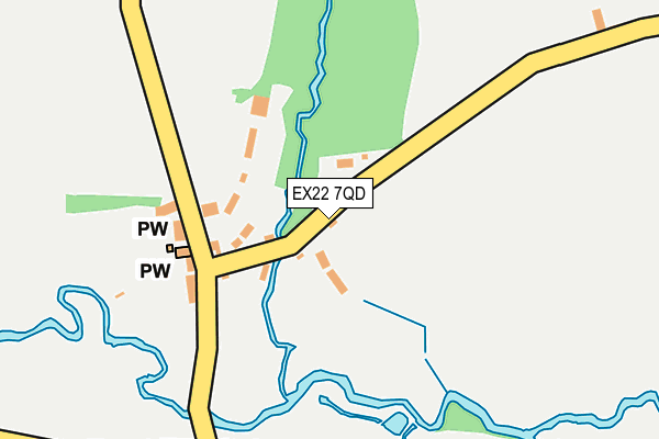 EX22 7QD map - OS OpenMap – Local (Ordnance Survey)