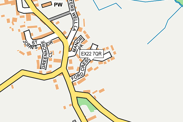 EX22 7QR map - OS OpenMap – Local (Ordnance Survey)