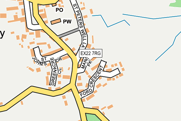 EX22 7RG map - OS OpenMap – Local (Ordnance Survey)