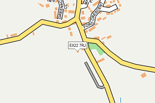 EX22 7RJ map - OS OpenMap – Local (Ordnance Survey)