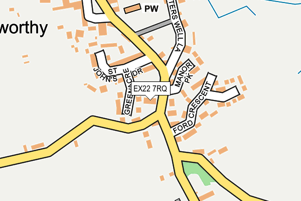 EX22 7RQ map - OS OpenMap – Local (Ordnance Survey)