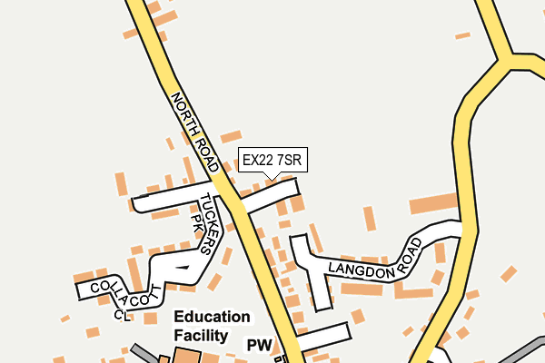 EX22 7SR map - OS OpenMap – Local (Ordnance Survey)