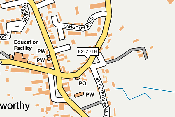 EX22 7TH map - OS OpenMap – Local (Ordnance Survey)