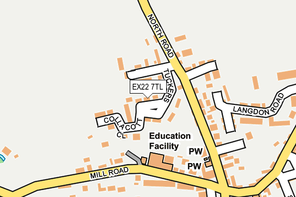 EX22 7TL map - OS OpenMap – Local (Ordnance Survey)