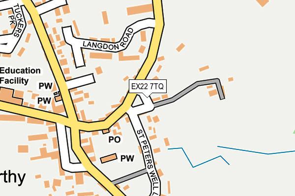 EX22 7TQ map - OS OpenMap – Local (Ordnance Survey)