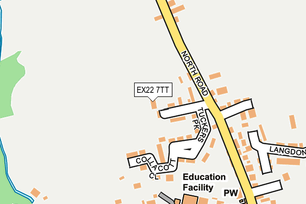 EX22 7TT map - OS OpenMap – Local (Ordnance Survey)