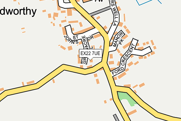 EX22 7UE map - OS OpenMap – Local (Ordnance Survey)