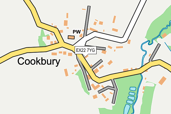 EX22 7YG map - OS OpenMap – Local (Ordnance Survey)