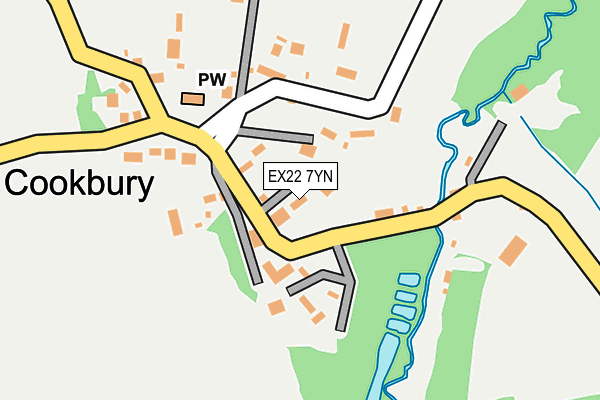 EX22 7YN map - OS OpenMap – Local (Ordnance Survey)