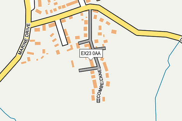 EX23 0AA map - OS OpenMap – Local (Ordnance Survey)
