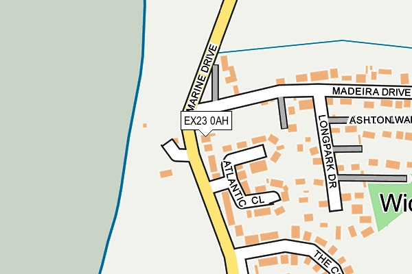 EX23 0AH map - OS OpenMap – Local (Ordnance Survey)