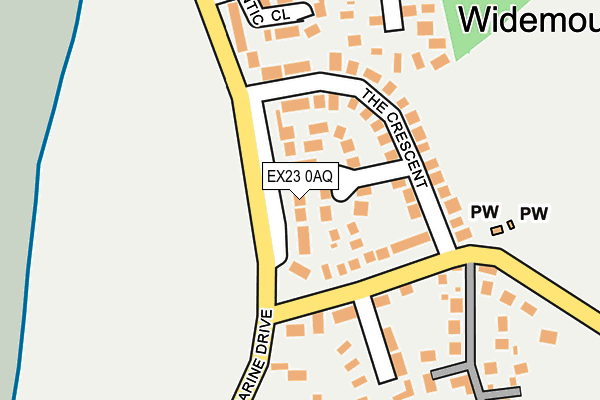 EX23 0AQ map - OS OpenMap – Local (Ordnance Survey)