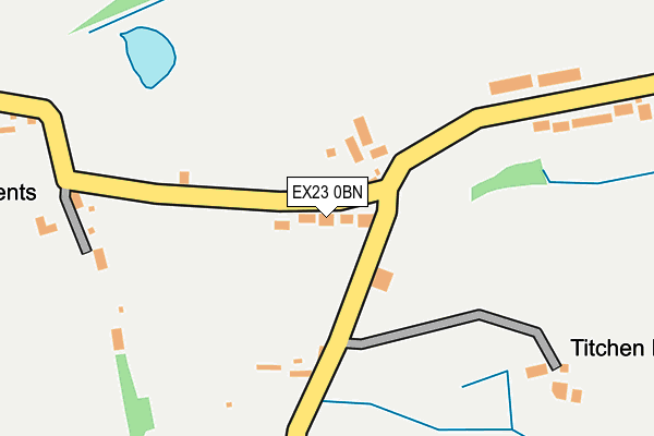 EX23 0BN map - OS OpenMap – Local (Ordnance Survey)