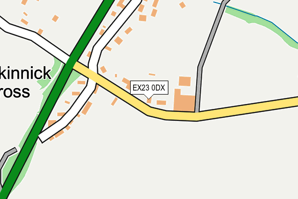 EX23 0DX map - OS OpenMap – Local (Ordnance Survey)