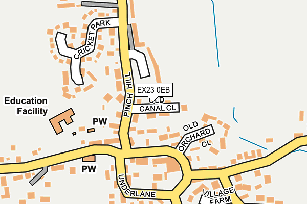 EX23 0EB map - OS OpenMap – Local (Ordnance Survey)