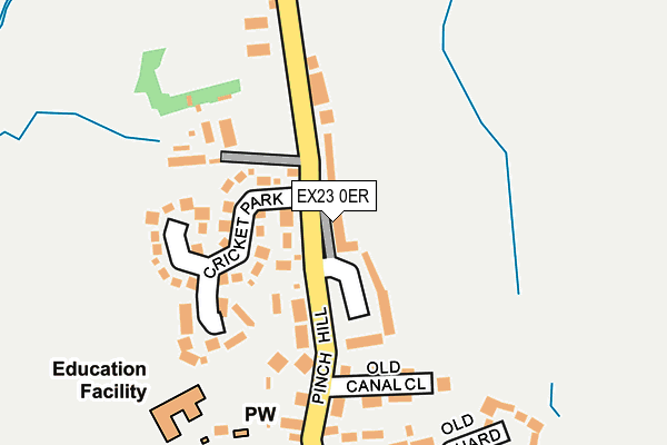 EX23 0ER map - OS OpenMap – Local (Ordnance Survey)