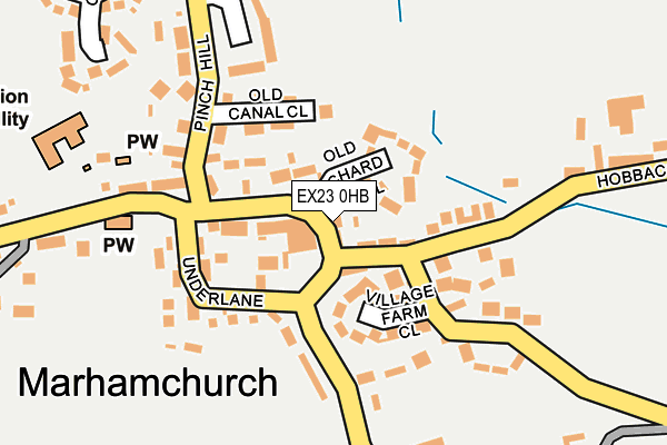 EX23 0HB map - OS OpenMap – Local (Ordnance Survey)