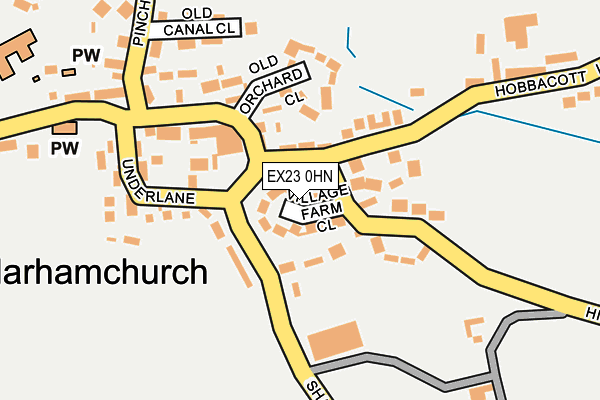 EX23 0HN map - OS OpenMap – Local (Ordnance Survey)