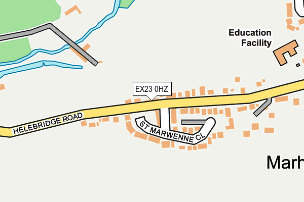 EX23 0HZ map - OS OpenMap – Local (Ordnance Survey)