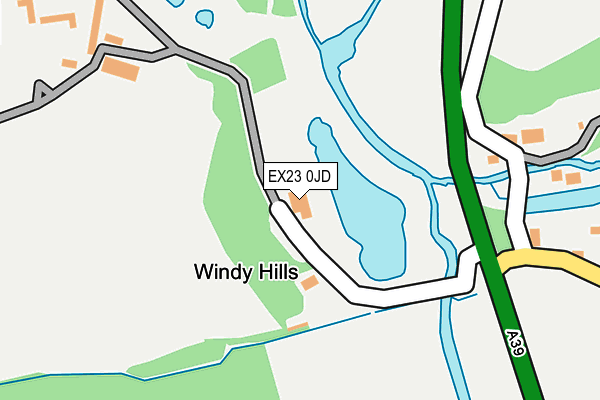 EX23 0JD map - OS OpenMap – Local (Ordnance Survey)