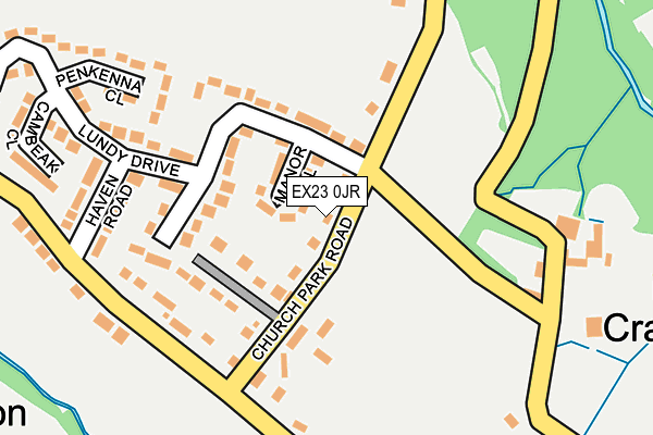 EX23 0JR map - OS OpenMap – Local (Ordnance Survey)