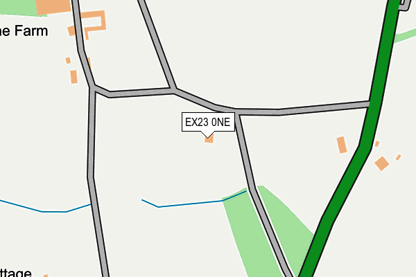 EX23 0NE map - OS OpenMap – Local (Ordnance Survey)
