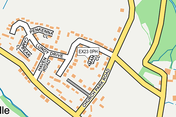EX23 0PH map - OS OpenMap – Local (Ordnance Survey)