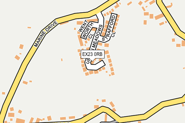 EX23 0RB map - OS OpenMap – Local (Ordnance Survey)