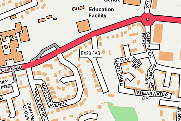 EX23 8AB map - OS OpenMap – Local (Ordnance Survey)