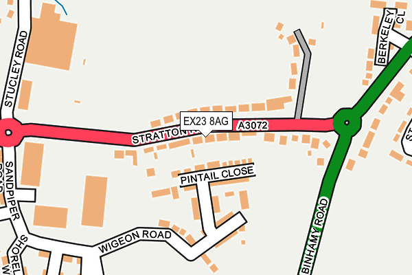 EX23 8AG map - OS OpenMap – Local (Ordnance Survey)