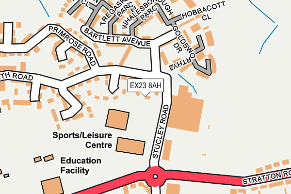 EX23 8AH map - OS OpenMap – Local (Ordnance Survey)