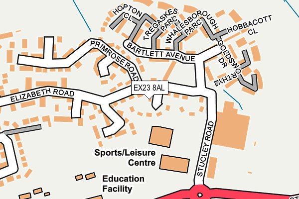 EX23 8AL map - OS OpenMap – Local (Ordnance Survey)