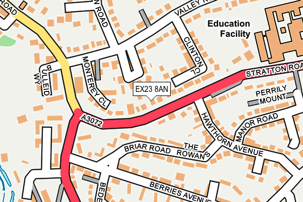 EX23 8AN map - OS OpenMap – Local (Ordnance Survey)