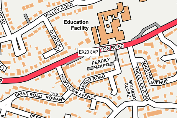 EX23 8AP map - OS OpenMap – Local (Ordnance Survey)