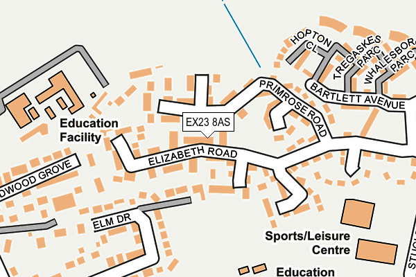 EX23 8AS map - OS OpenMap – Local (Ordnance Survey)