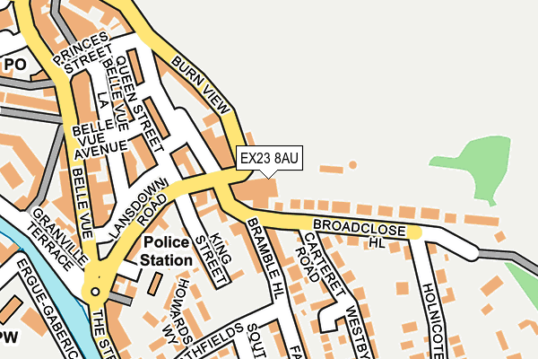 EX23 8AU map - OS OpenMap – Local (Ordnance Survey)