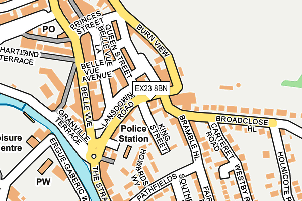 EX23 8BN map - OS OpenMap – Local (Ordnance Survey)