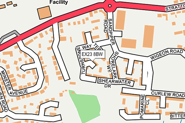 EX23 8BW map - OS OpenMap – Local (Ordnance Survey)