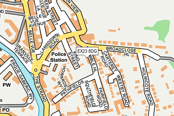 EX23 8DG map - OS OpenMap – Local (Ordnance Survey)