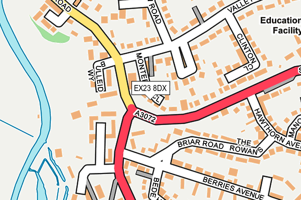 EX23 8DX map - OS OpenMap – Local (Ordnance Survey)