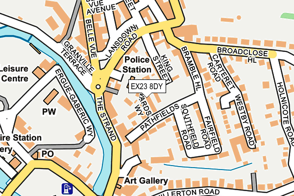 EX23 8DY map - OS OpenMap – Local (Ordnance Survey)