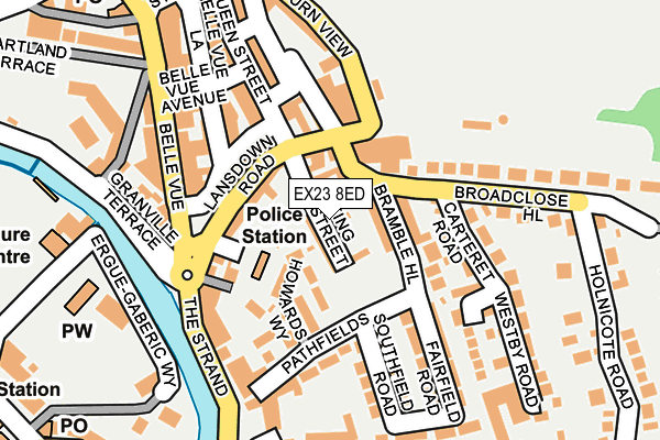 EX23 8ED map - OS OpenMap – Local (Ordnance Survey)