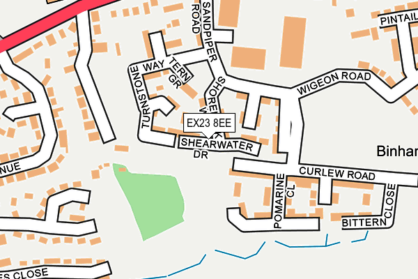 EX23 8EE map - OS OpenMap – Local (Ordnance Survey)