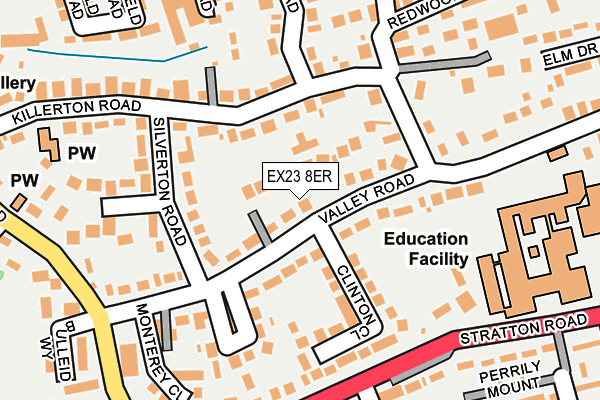 EX23 8ER map - OS OpenMap – Local (Ordnance Survey)