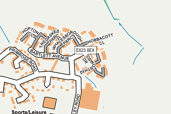EX23 8EX map - OS OpenMap – Local (Ordnance Survey)